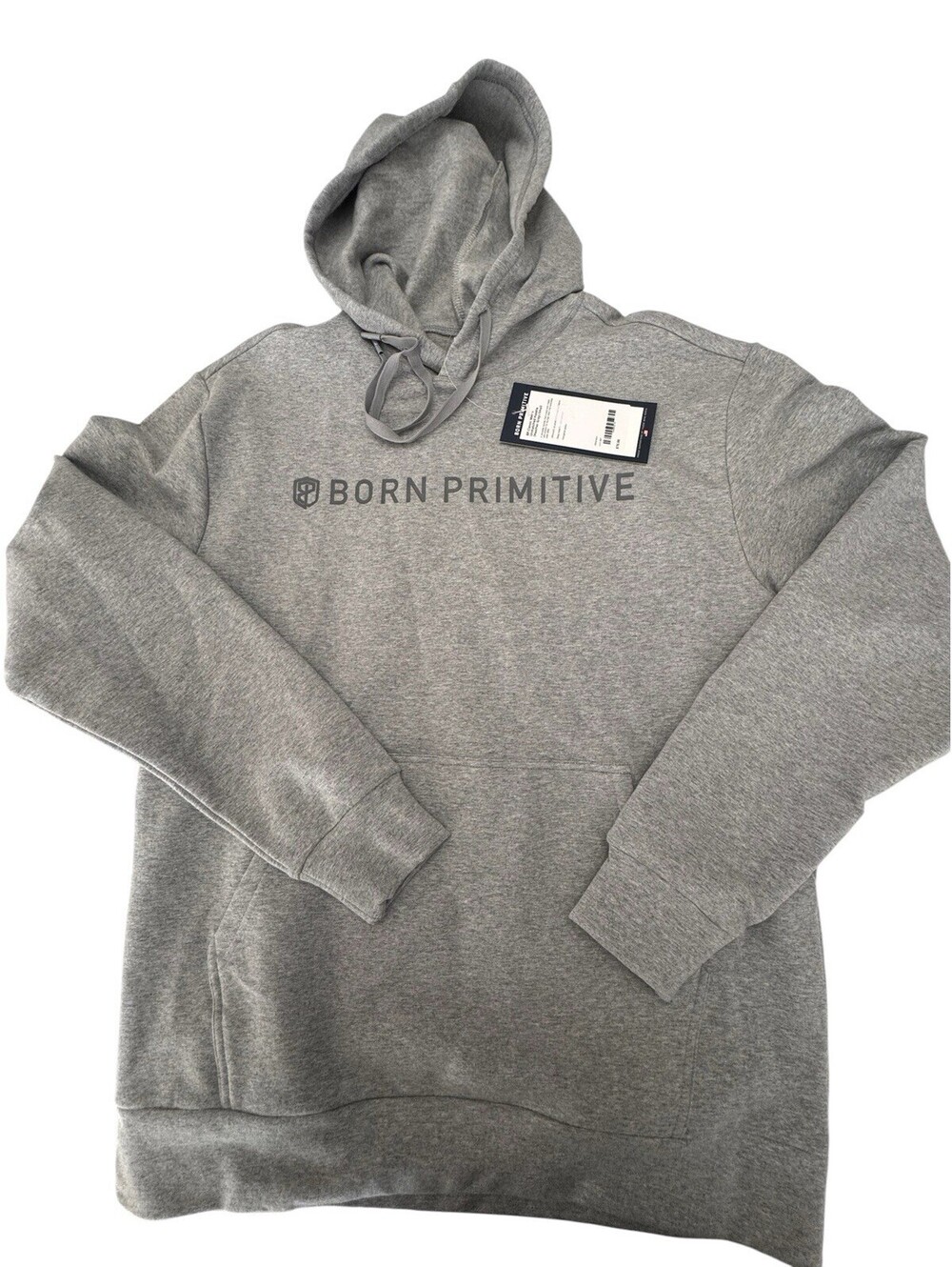 Born Primitive Classic Mens Unmatched Hoodie Heather Gray Small